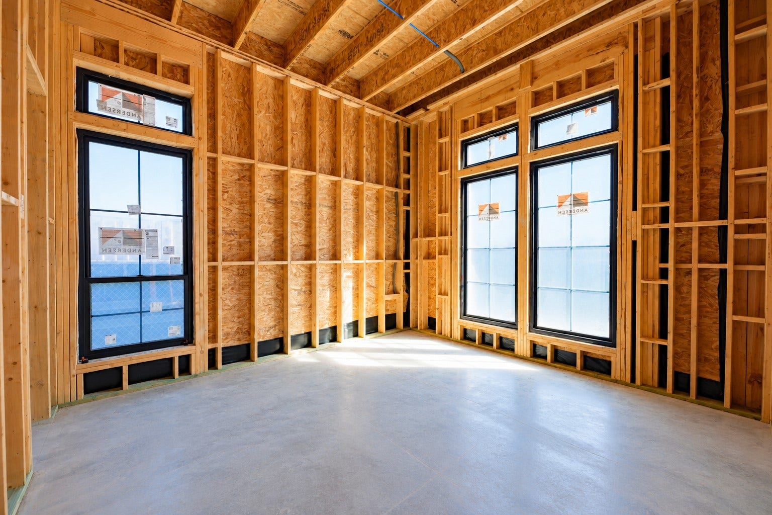 Construction Site photo taken 10/22/26. 1st Floor Study includes full bath & closet. Andersen Windows throughout Home.