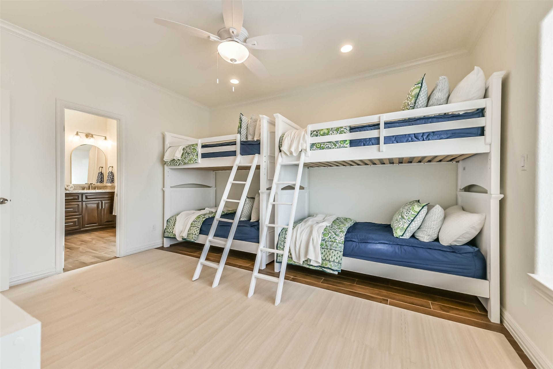 429 Jeanie Lynne Circle, Tiki Island, TX 77554 Bright and comfortable sleeping space showcases efficient layout and move-in-ready furnishings designed for convenience and comfort.