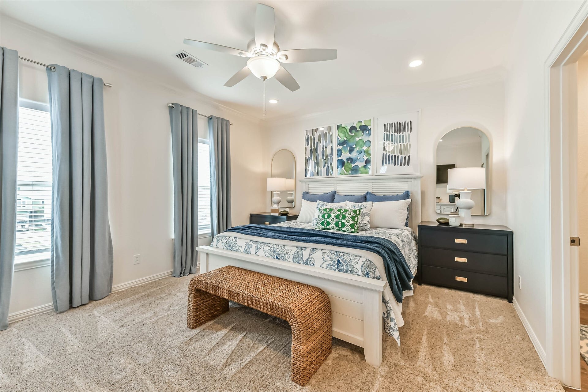 429 Jeanie Lynne Circle, Tiki Island, TX 77554 Generously sized bedroom designed for comfort and privacy.