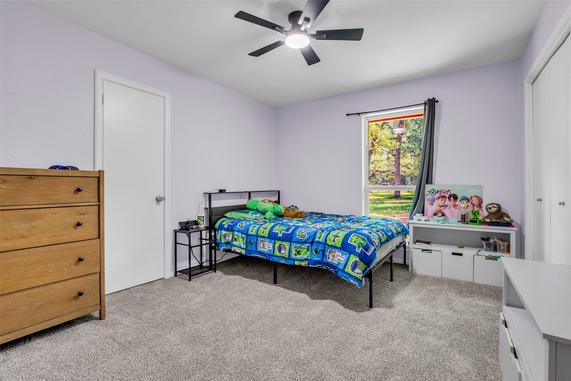 Two closet areas in the secondary room solving any storage issues