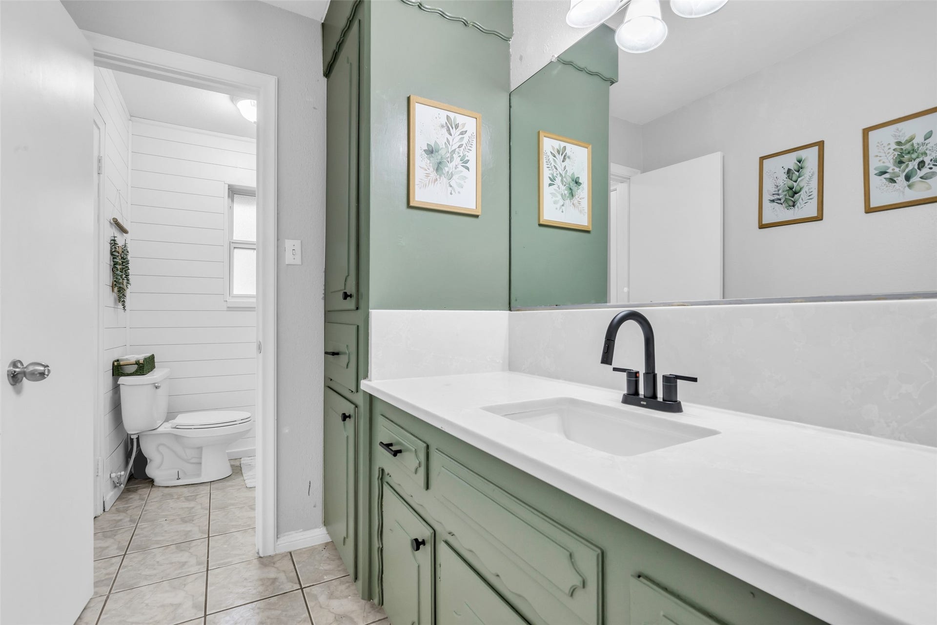 updated bath in the main house