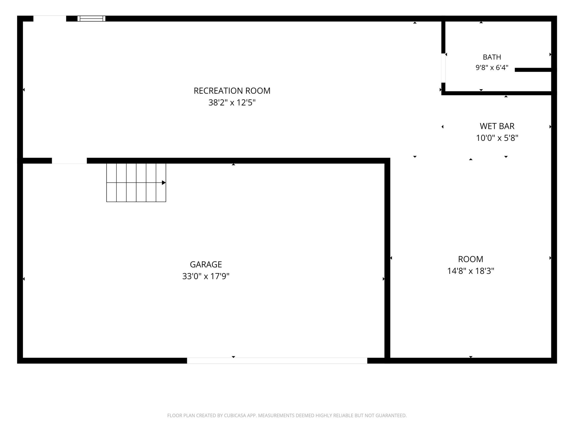 Barn/garage and game room floor plan
