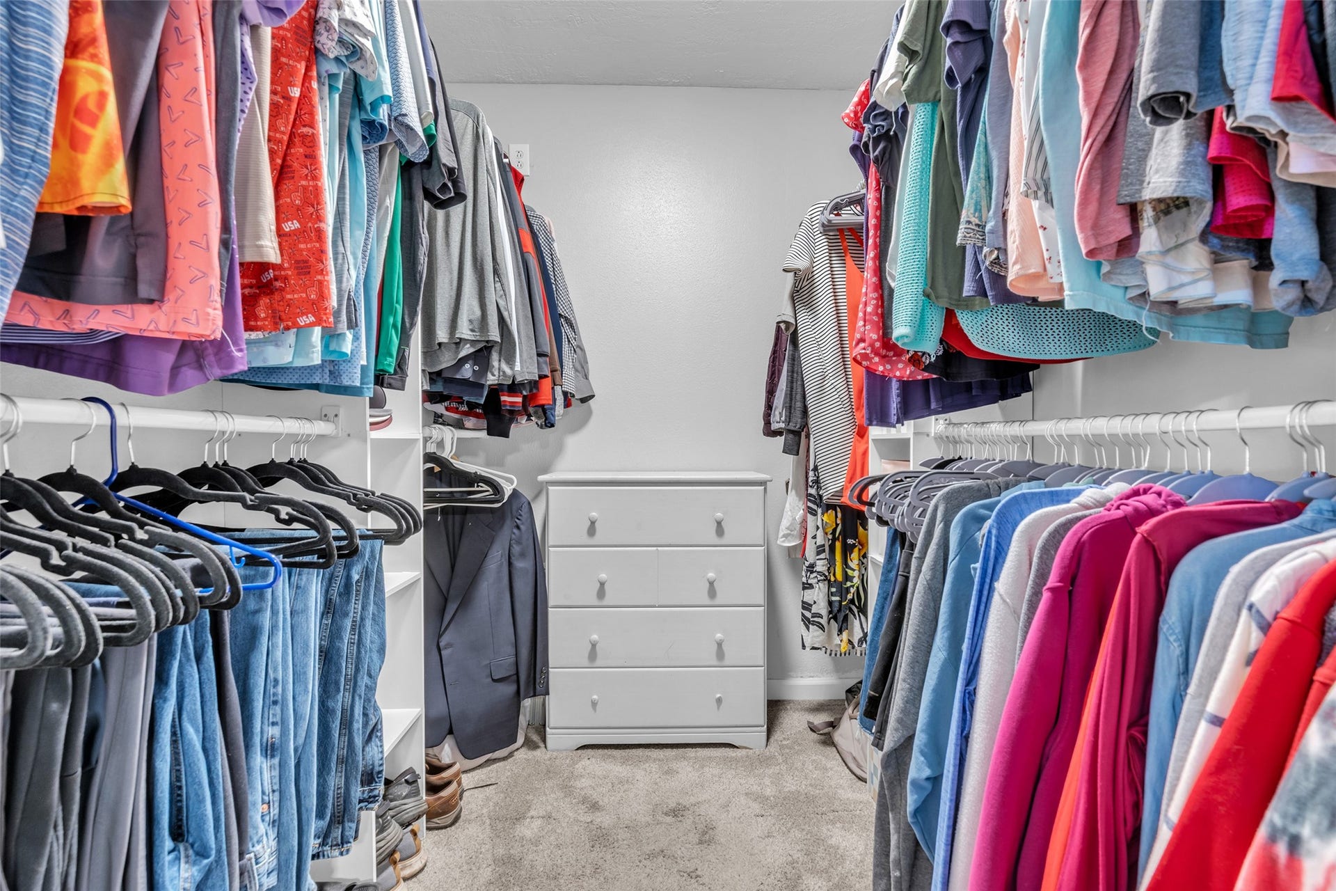 Pool house even has its own walk in closet