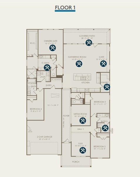 21806 Enchanted Cedar Drive, Richmond, TX 77407 Floor Plan
