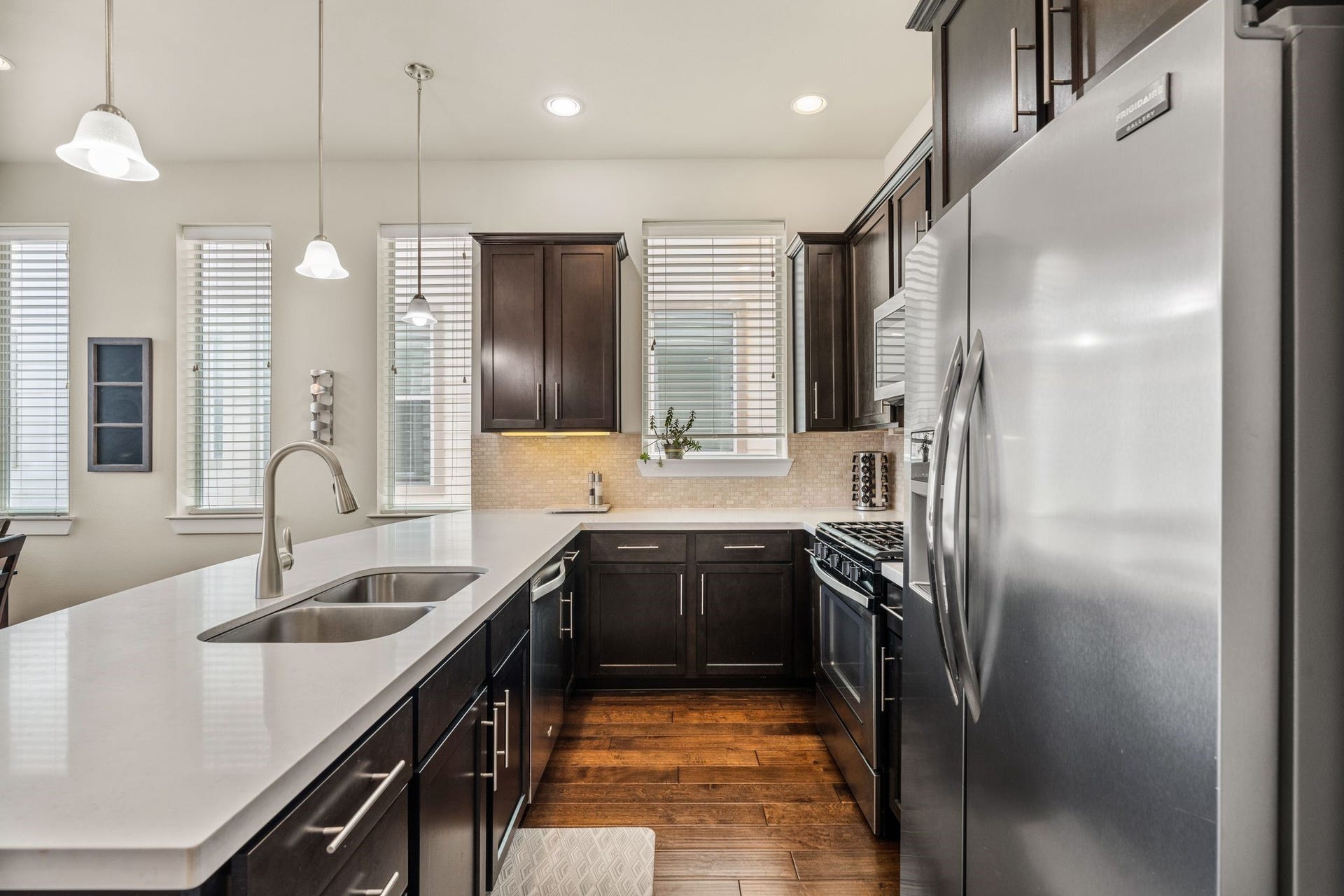 The heart of the home unfolds on the second floor.