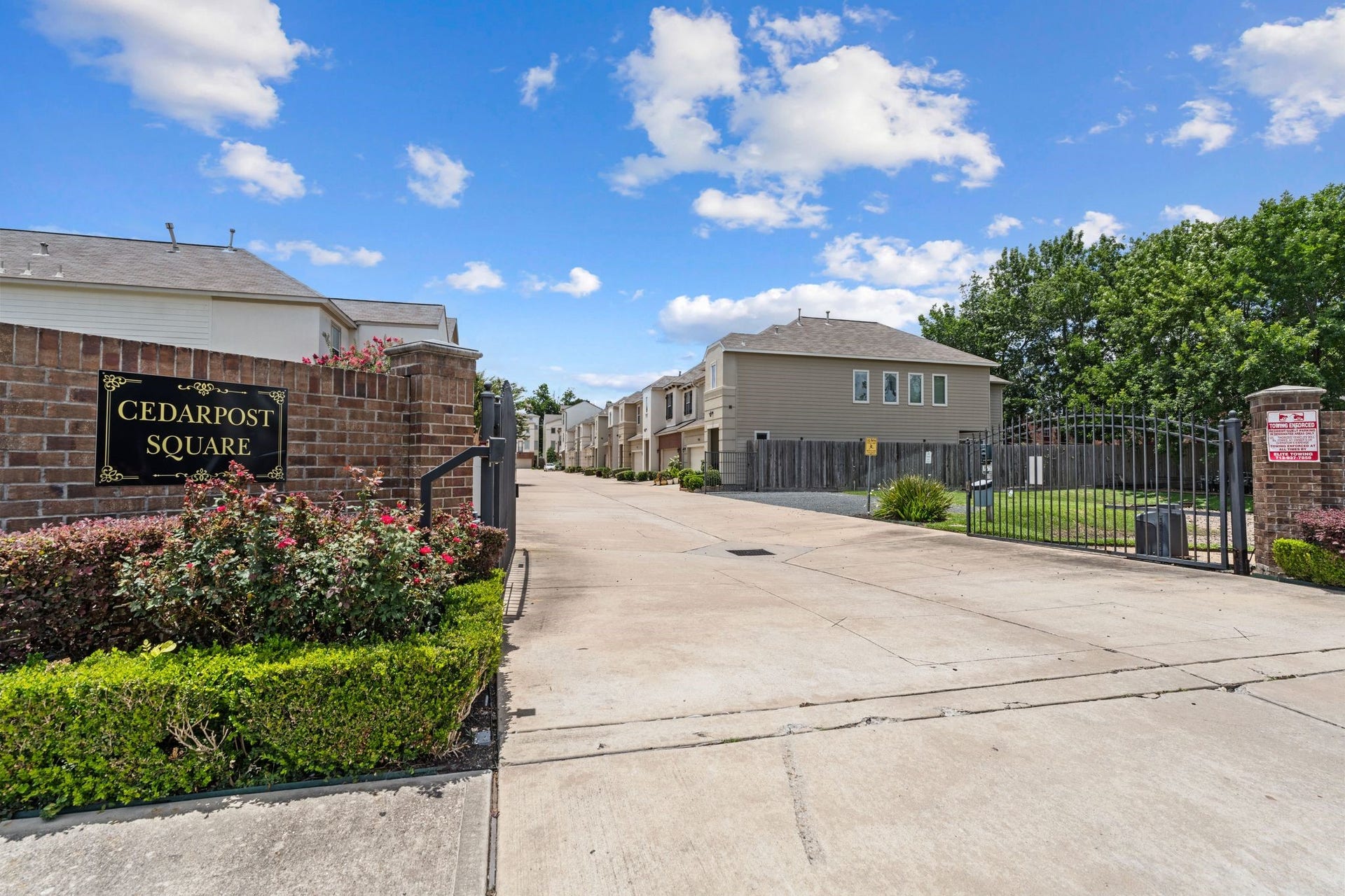Tucked behind private gates, this exclusive enclave offers a refined sense of security and a quiet atmosphere.