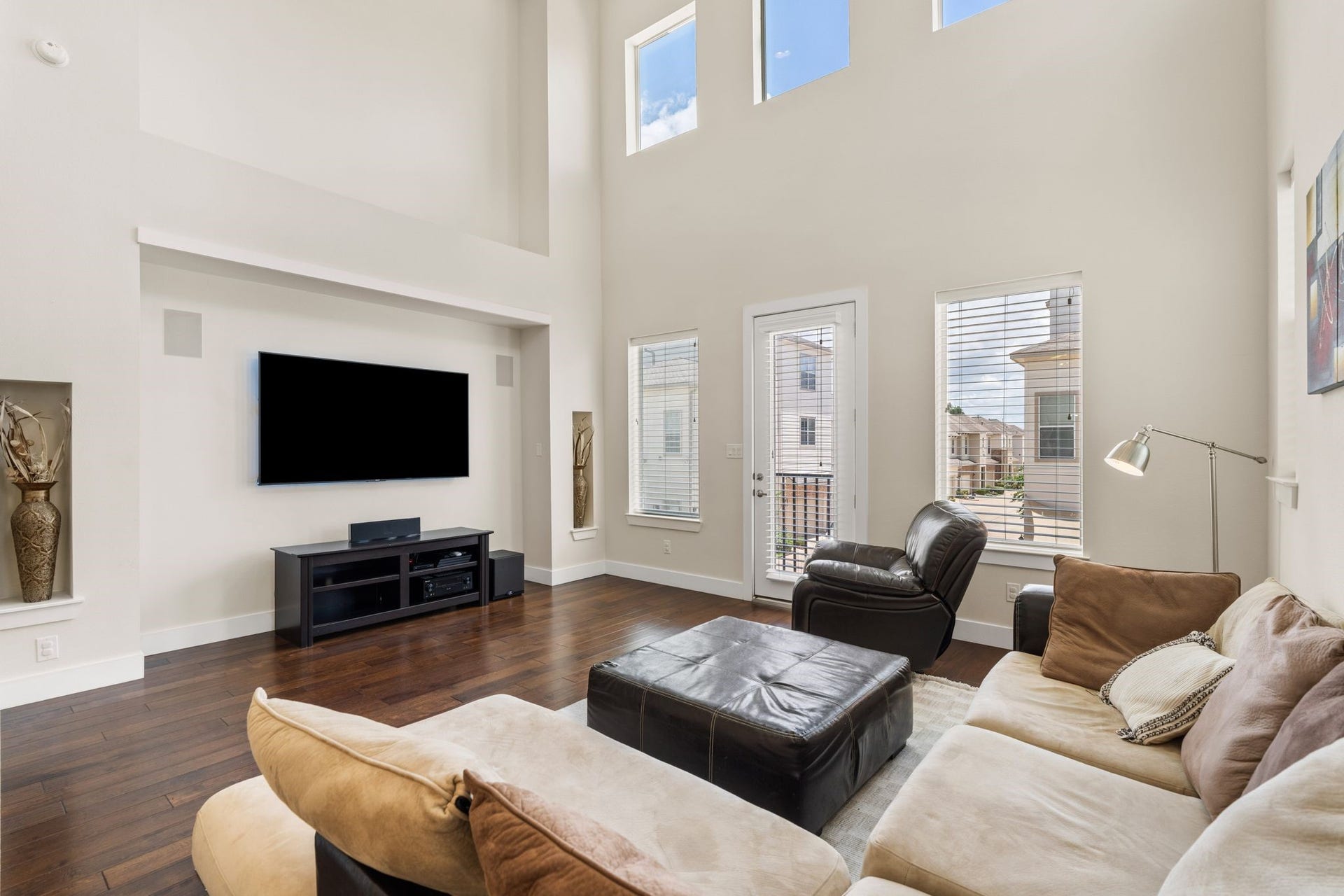 Soaring two-story ceilings and a completely open floor plan create a sense of grand scale rarely found in urban living.
