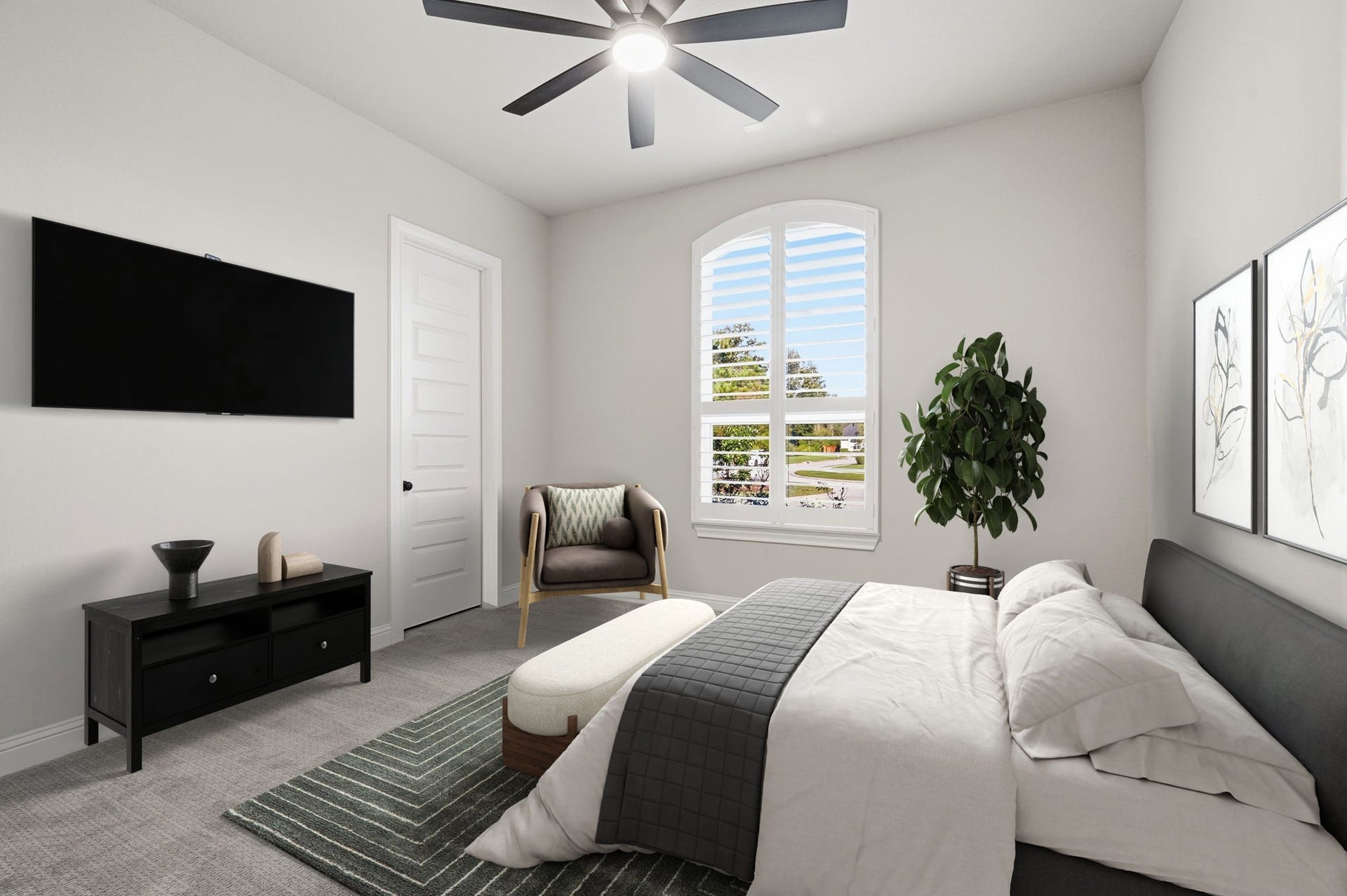5595 Fallen Antler Drive, Spring, TX 77386 2nd Bedroom/ Virtually staged