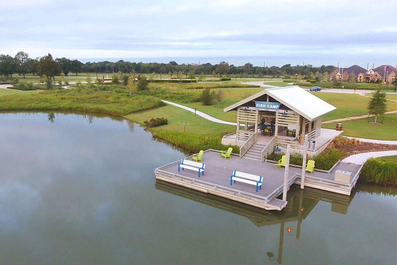 Pomona's Fishing camp is stocked. Reel in a little relaxation! Fishing pole rentals and bait available.