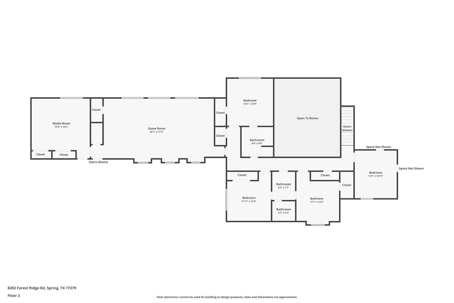 8202 Forest Ridge Road, Spring, TX 77379 2nd floor floorplan