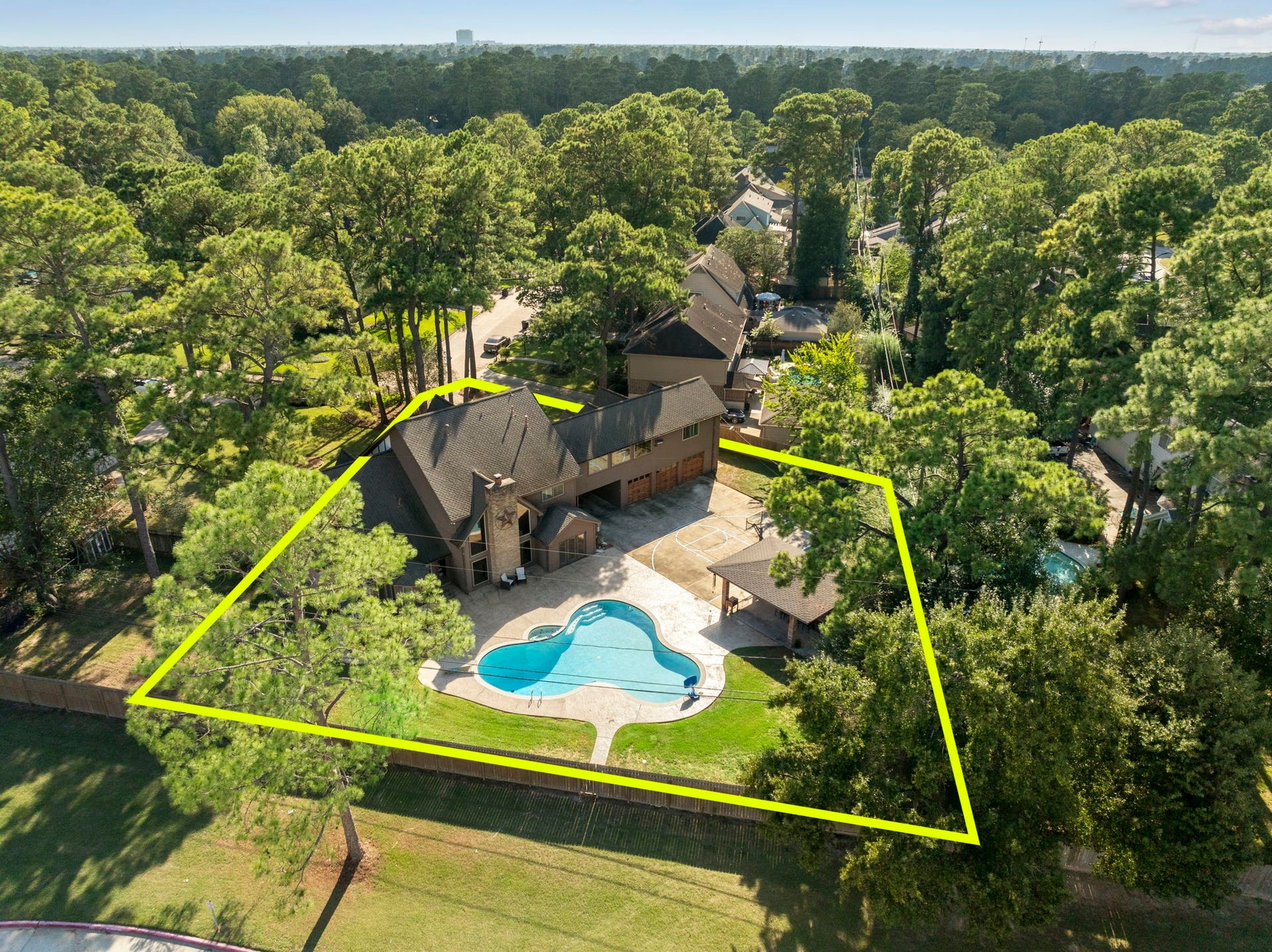 8202 Forest Ridge Road, Spring, TX 77379 Hard to find over 1/2 acre pie shaped lot on quiet cul de sac street.