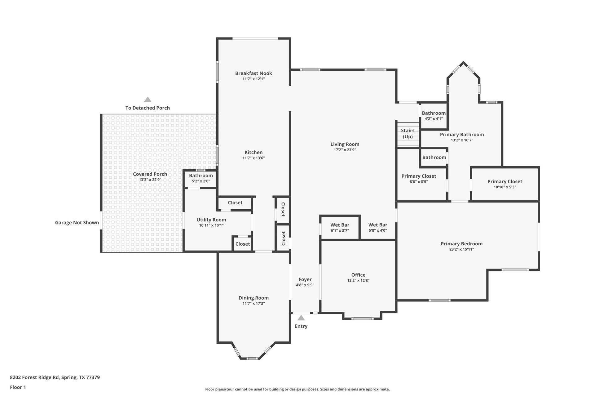 8202 Forest Ridge Road, Spring, TX 77379 1st floor floorplan