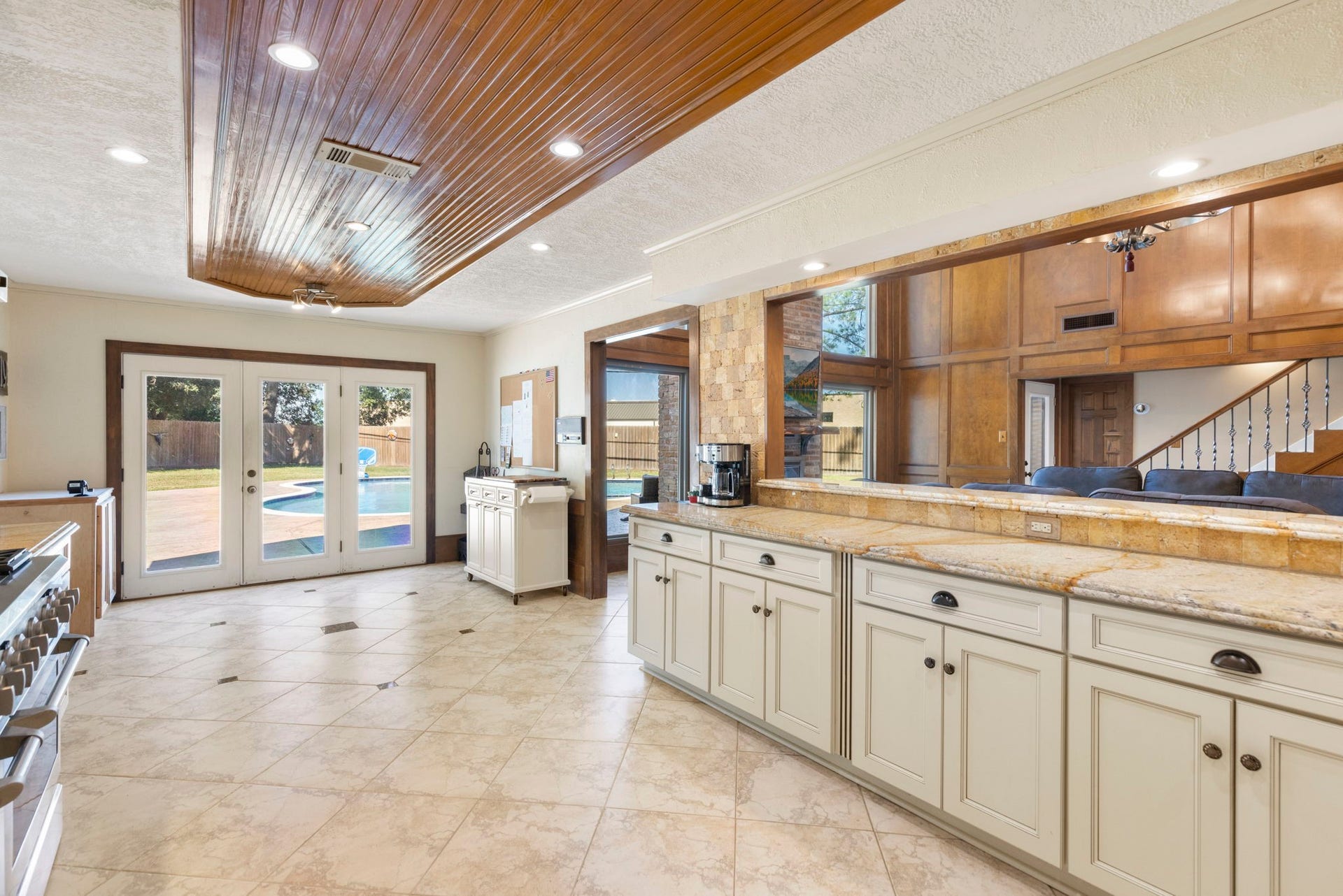 8202 Forest Ridge Road, Spring, TX 77379 So much space to move around in this wide open kitchen.