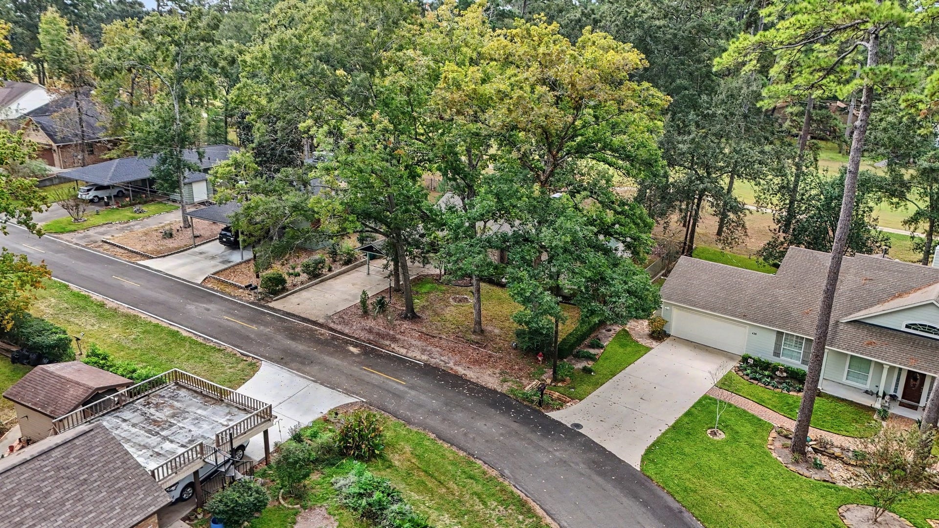 429 Deep Dale Lane, Conroe, TX 77304 This view shows the mature trees that surround the property!