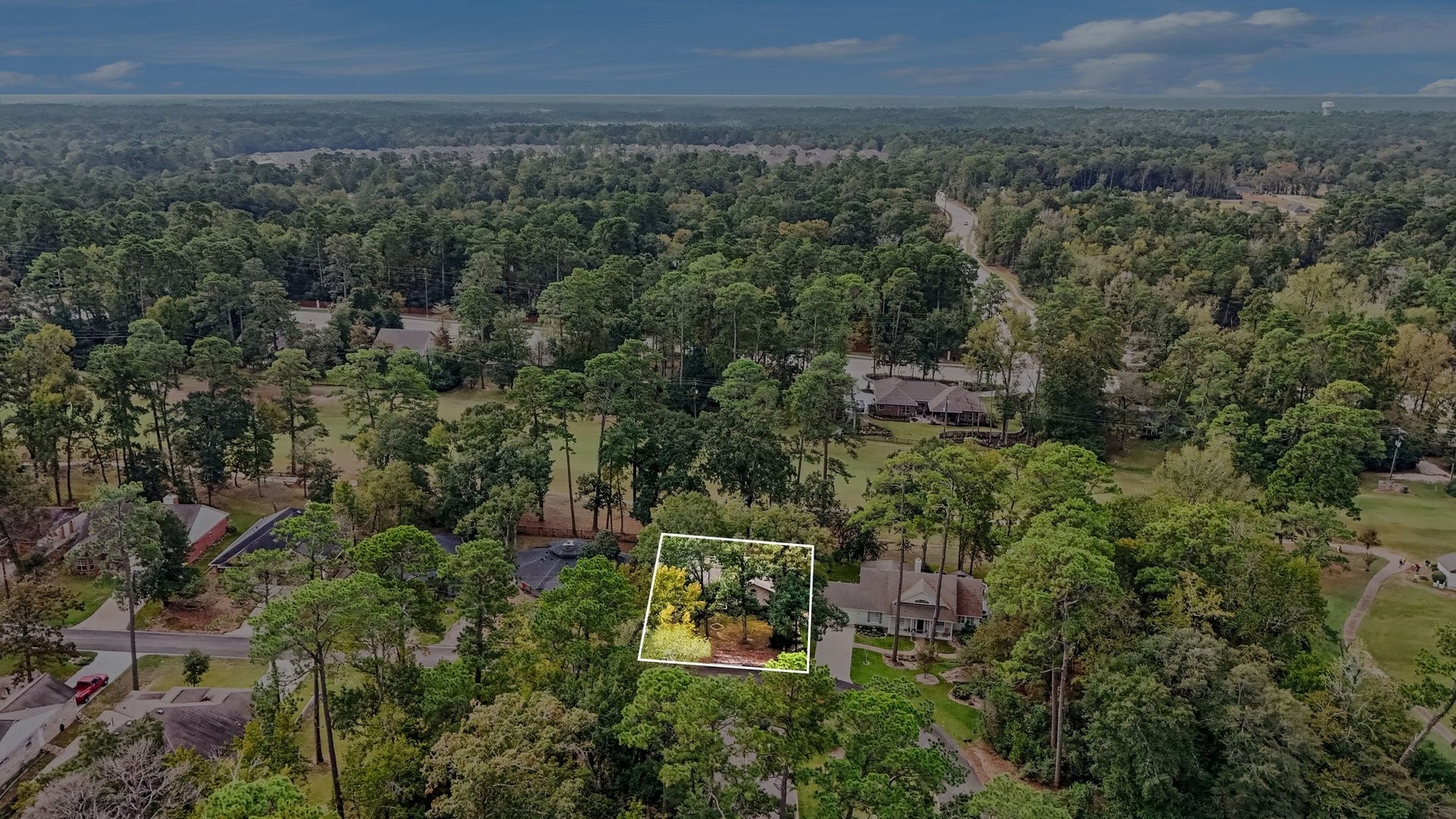 429 Deep Dale Lane, Conroe, TX 77304 An aerial view of this cozy home in Panorama Village!