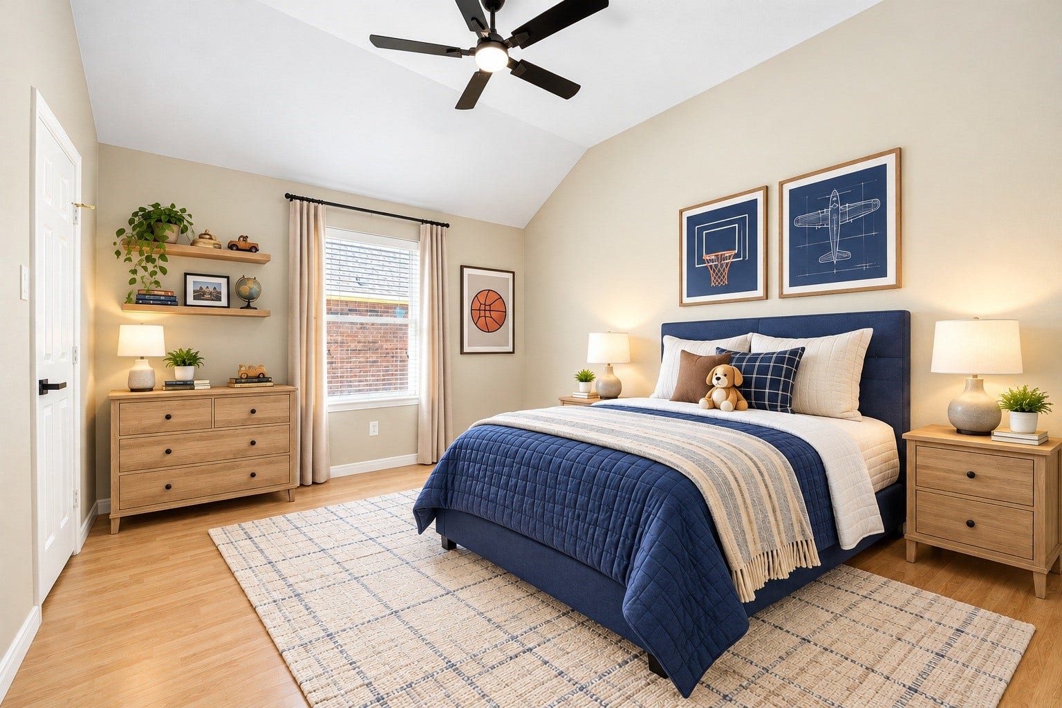 8327 E Copper Village Drive, Houston, TX 77095 The fourth bedroom offers a bright, flexible layout that can easily be used as a home office, with plenty of room for a desk, workstation, and storage. Virtually staged.