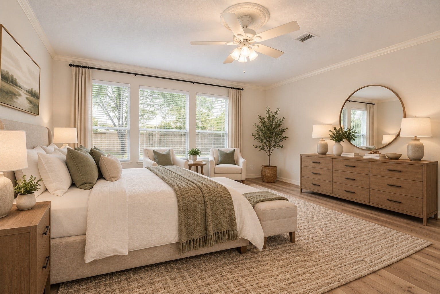 3134 Old Masters Drive, Sugar Land, TX 77479 Primary Bedroom on 1st floor. *Virtually Staged