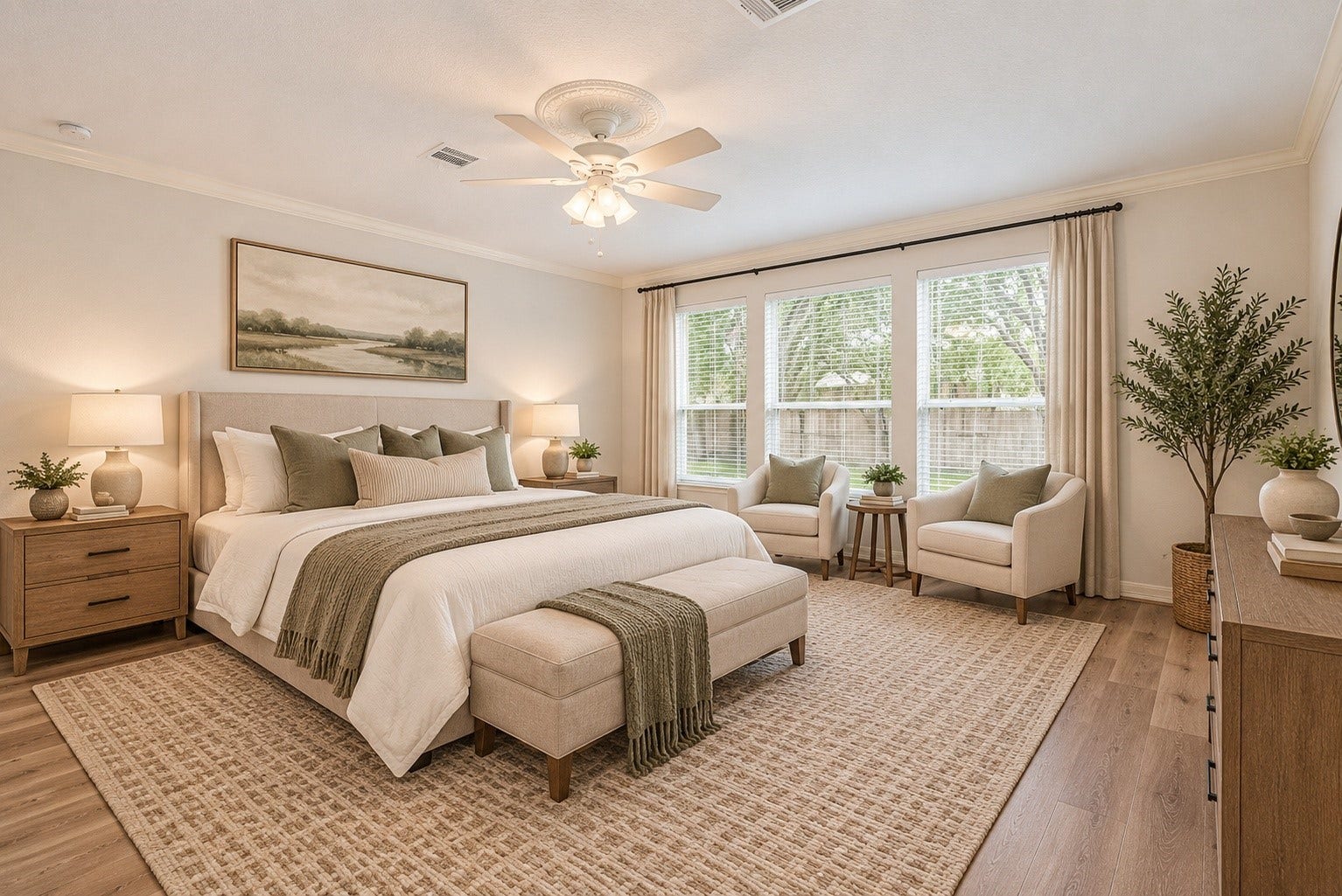 3134 Old Masters Drive, Sugar Land, TX 77479 Primary Bedroom on first floor. *Virtually Staged