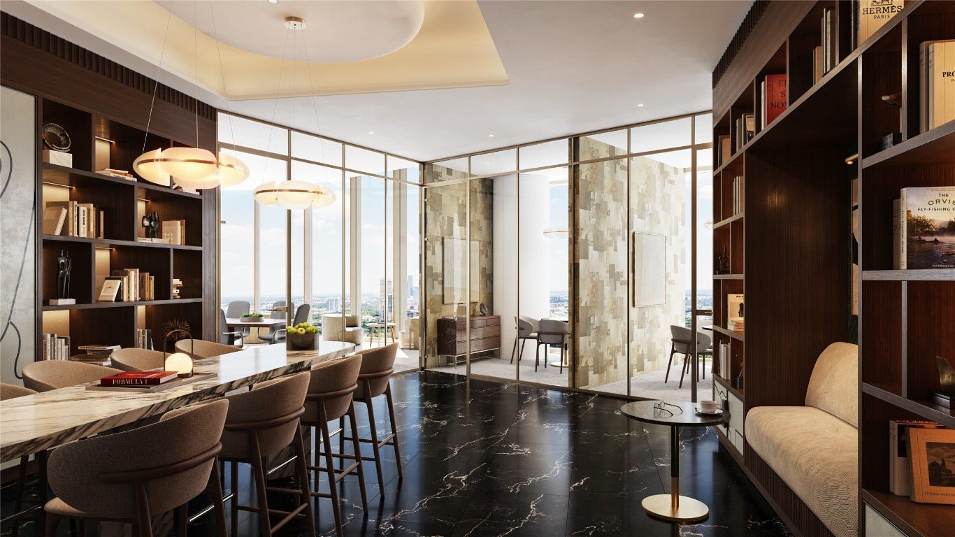 102 Asbury Street, #3101, Houston, TX 77007 On the 8th floor, residents will find the library and co-working space, with meeting rooms available for reservation. Additionally located on this level, are two guest suites available to guests of the residents.