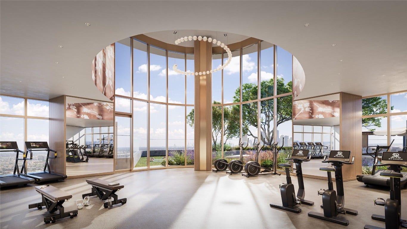102 Asbury Street, #3101, Houston, TX 77007 The expansive athletic center to be equipped with precision engineered cardio and weight systems, an adjoining movement studio, and terrace that leads to the yoga lawn. The hot and cold plunge pools, as well as butterfly garden can be accessed from this terrace space, as well.