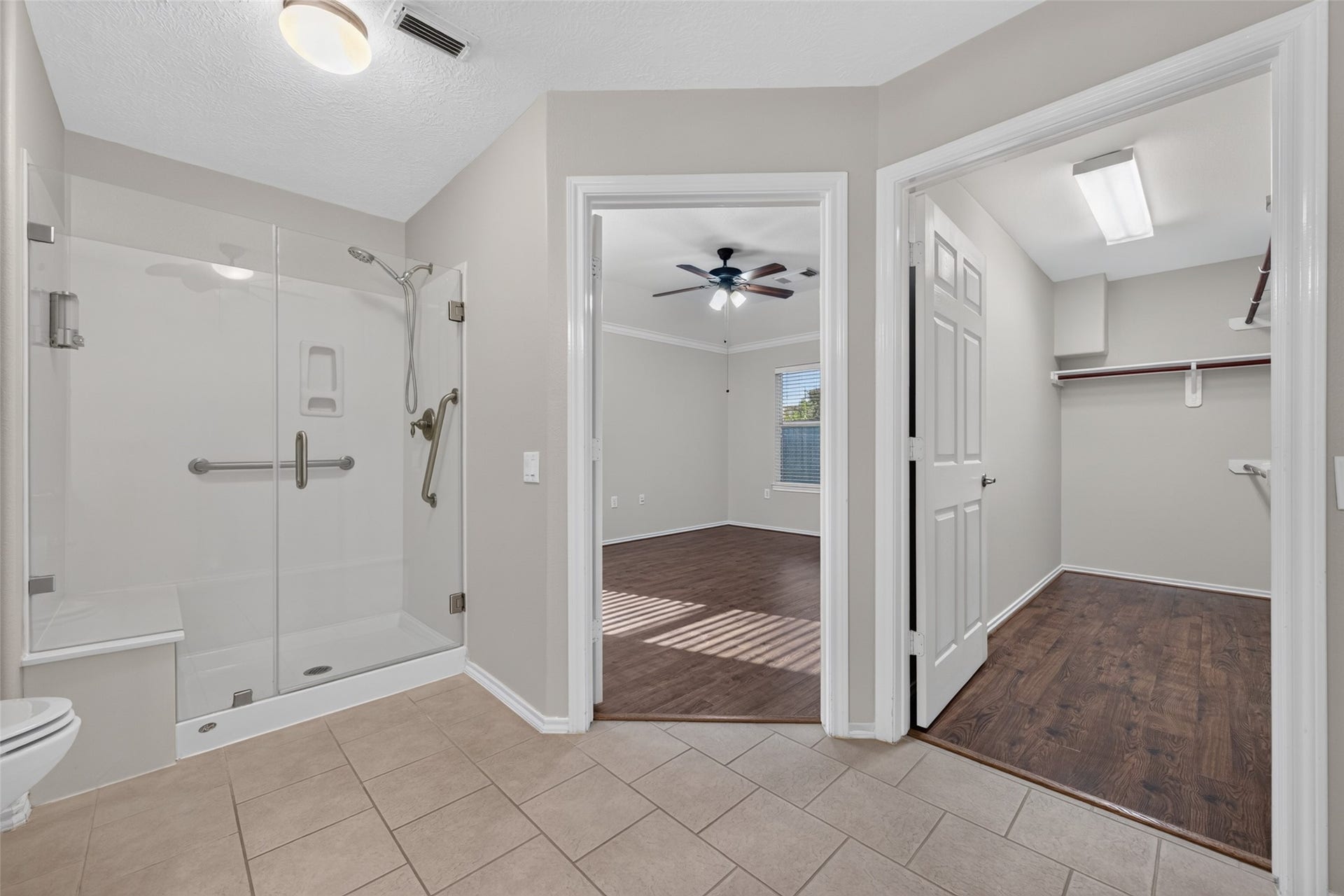 With convenient direct access to a large walk-in closet just off the primary ensuite bathroom getting ready is a breeze.