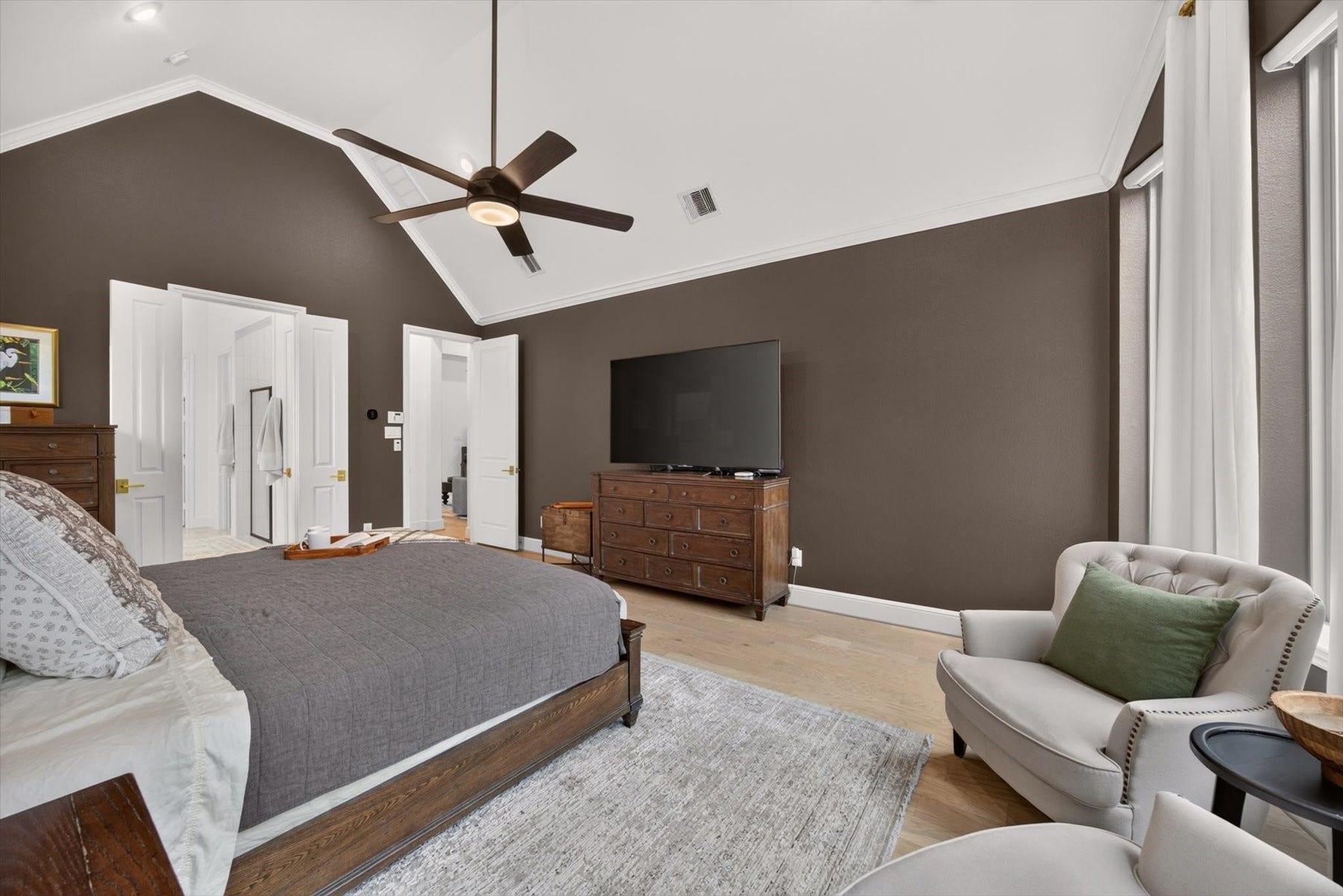 1219 Mcmurtry Ridge Drive, Katy, TX 77494 Natural light flows throughout the primary bedroom.