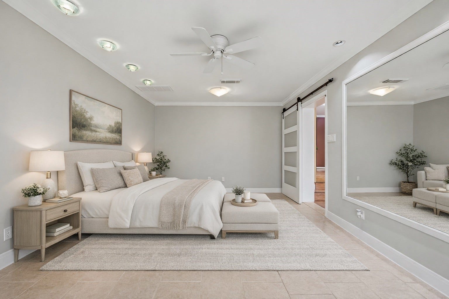2111 N Galveston Avenue, Pearland, TX 77581 Virtual Staging Concept. This virtually staged image demonstrates possible furnishing and layout options for the space.
