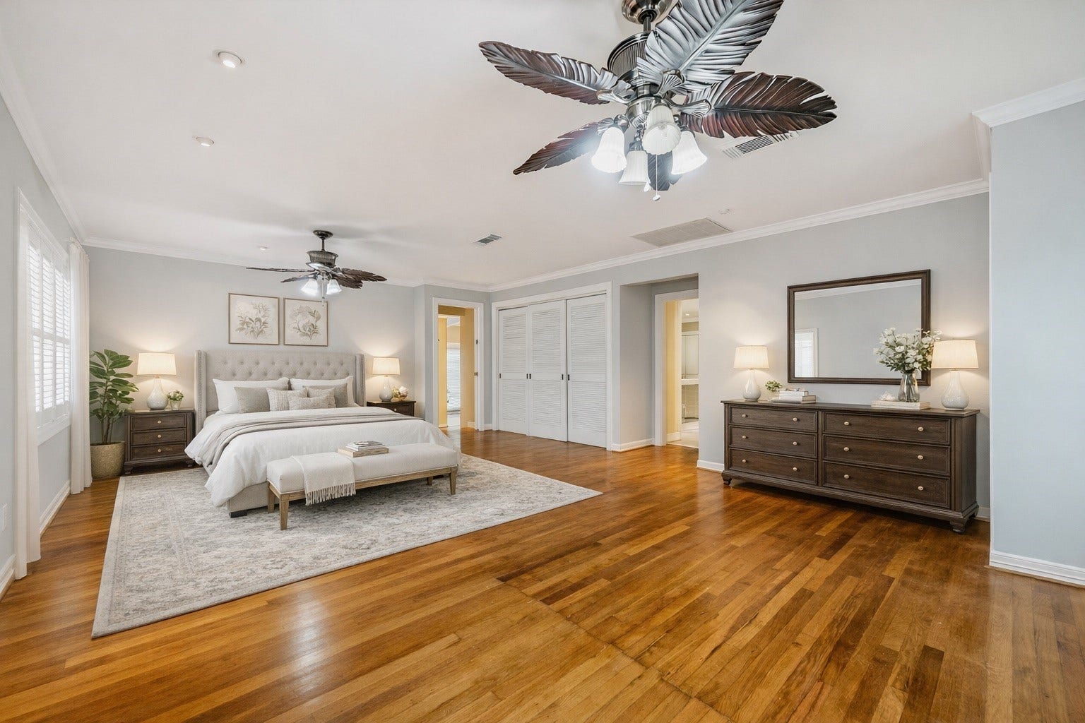 2111 N Galveston Avenue, Pearland, TX 77581 Virtual Staging Concept. This virtually staged image demonstrates possible furnishing and layout options for the space.