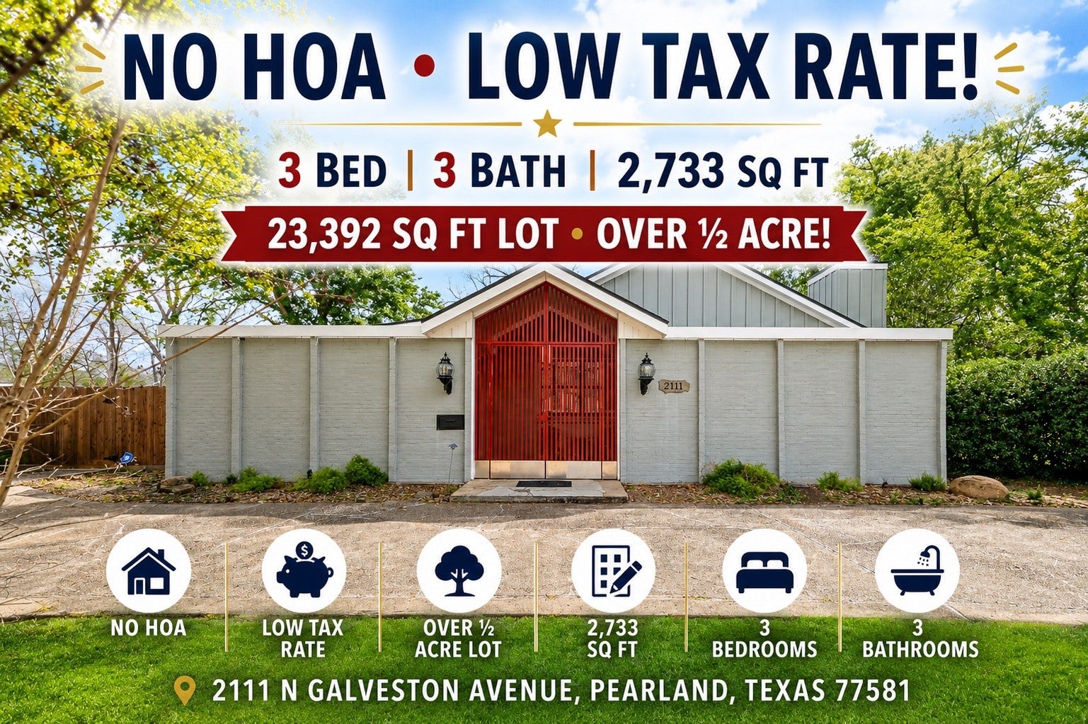 2111 N Galveston Avenue, Pearland, TX 77581 2111 N Galveston Avenue, Pearland, TX 77581