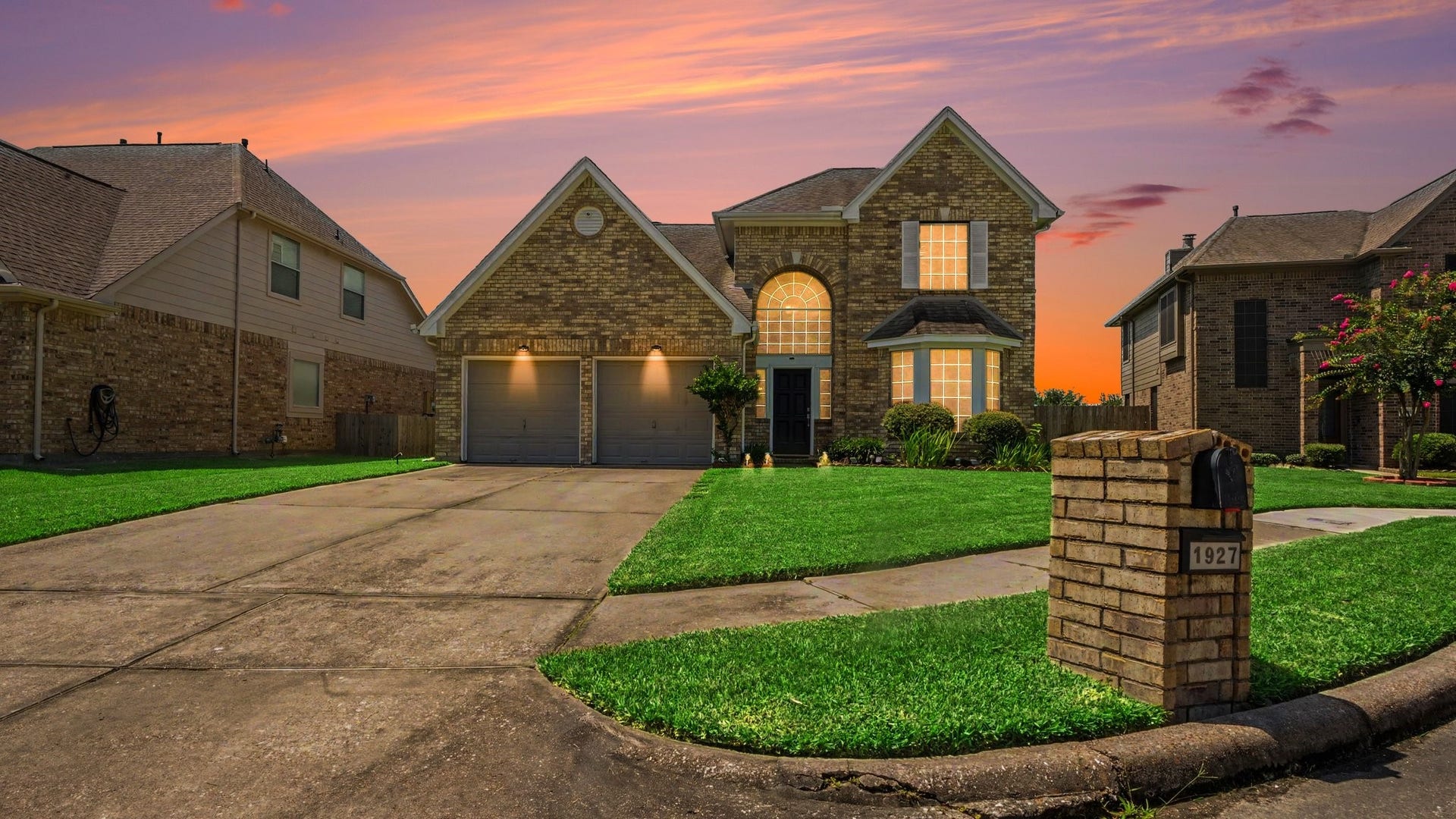 1927 Pinewood Court, Baytown, TX 77521 Stunning two-story brick home with a spacious driveway