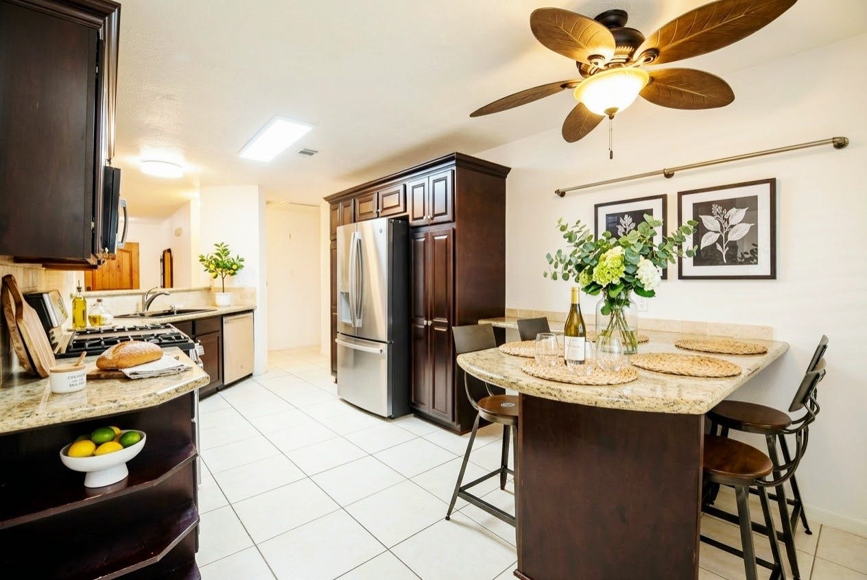 Dining area adjacent to the kitchen. 
*Virtually staged