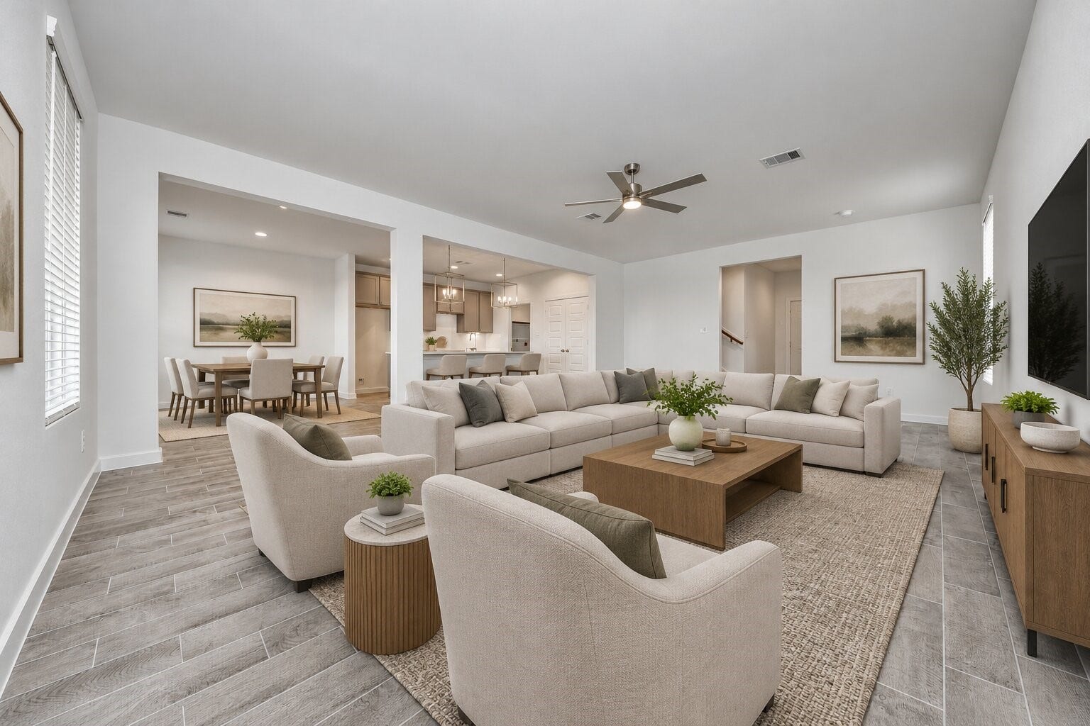 14702 Freestone Plum Court, Houston, TX 77049 Virtually Staged - Living Room.