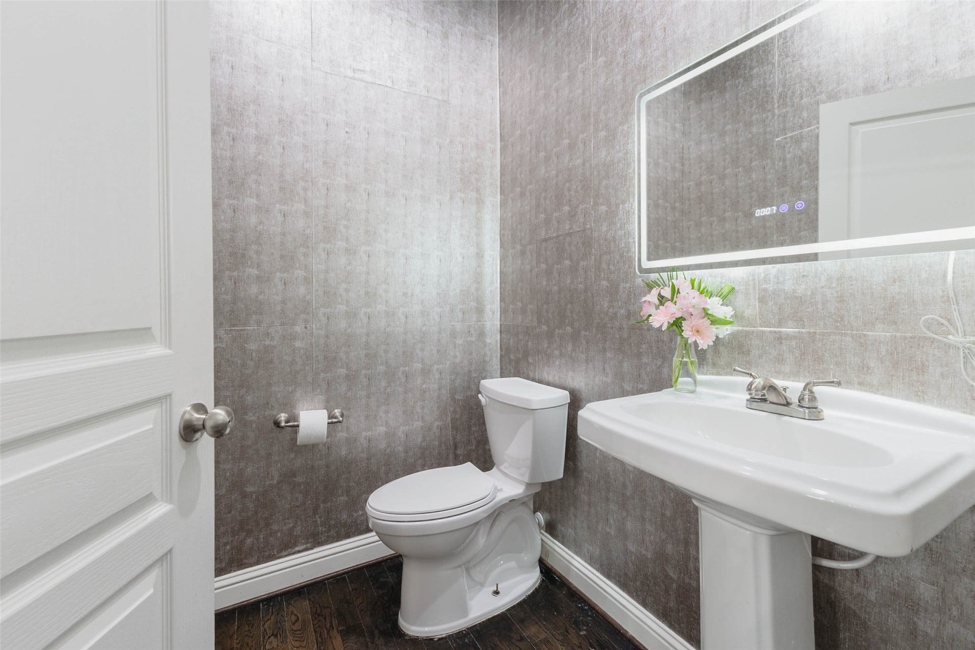 Powder room located on the 2nd floor to service the living room, dining room, kitchen and office nook. Perfect for entertaining.