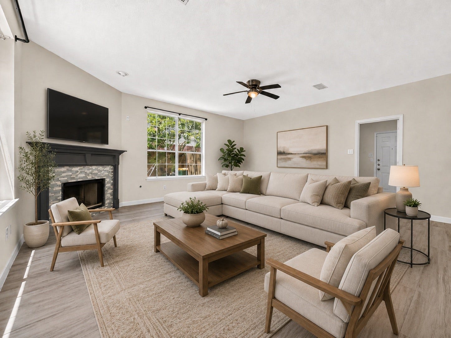 11 Ginger Bay Place, The Woodlands, TX 77382 livingroom virtualy staged