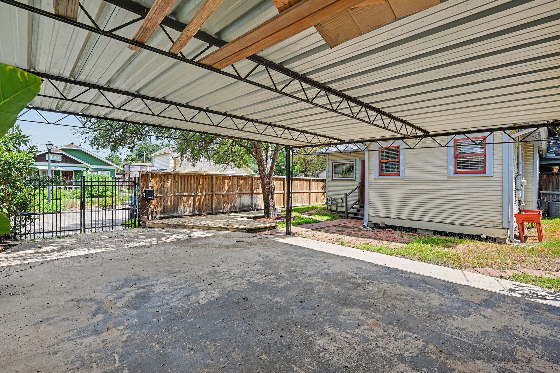 Plenty of secure off-street parking with the 2-car carport and auto driveway gate.