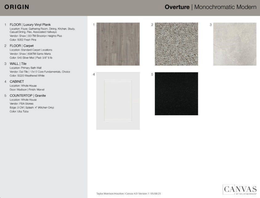 8203 Copper Meadows Lane design selections! This home is currently under construction and selections are subject to change.