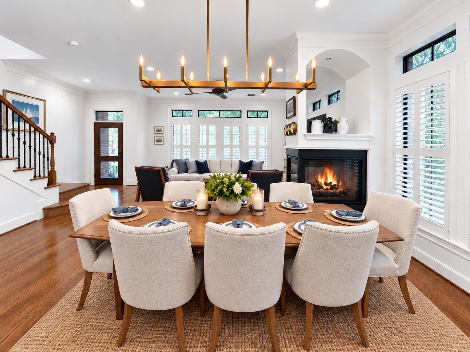 54 Riva Row, The Woodlands, TX 77380 Enjoy an abundant of windows in the dinning room and kitchen.