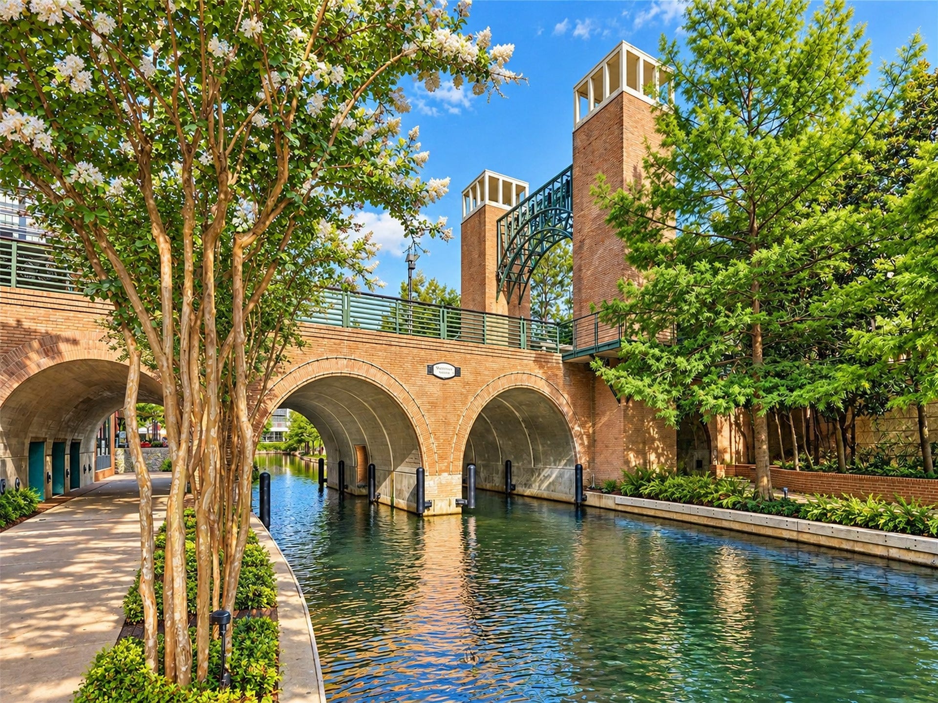 54 Riva Row, The Woodlands, TX 77380 Enjoy an abundance of walking trails around the waterway making strolling to restaurants and shopping a breeze.