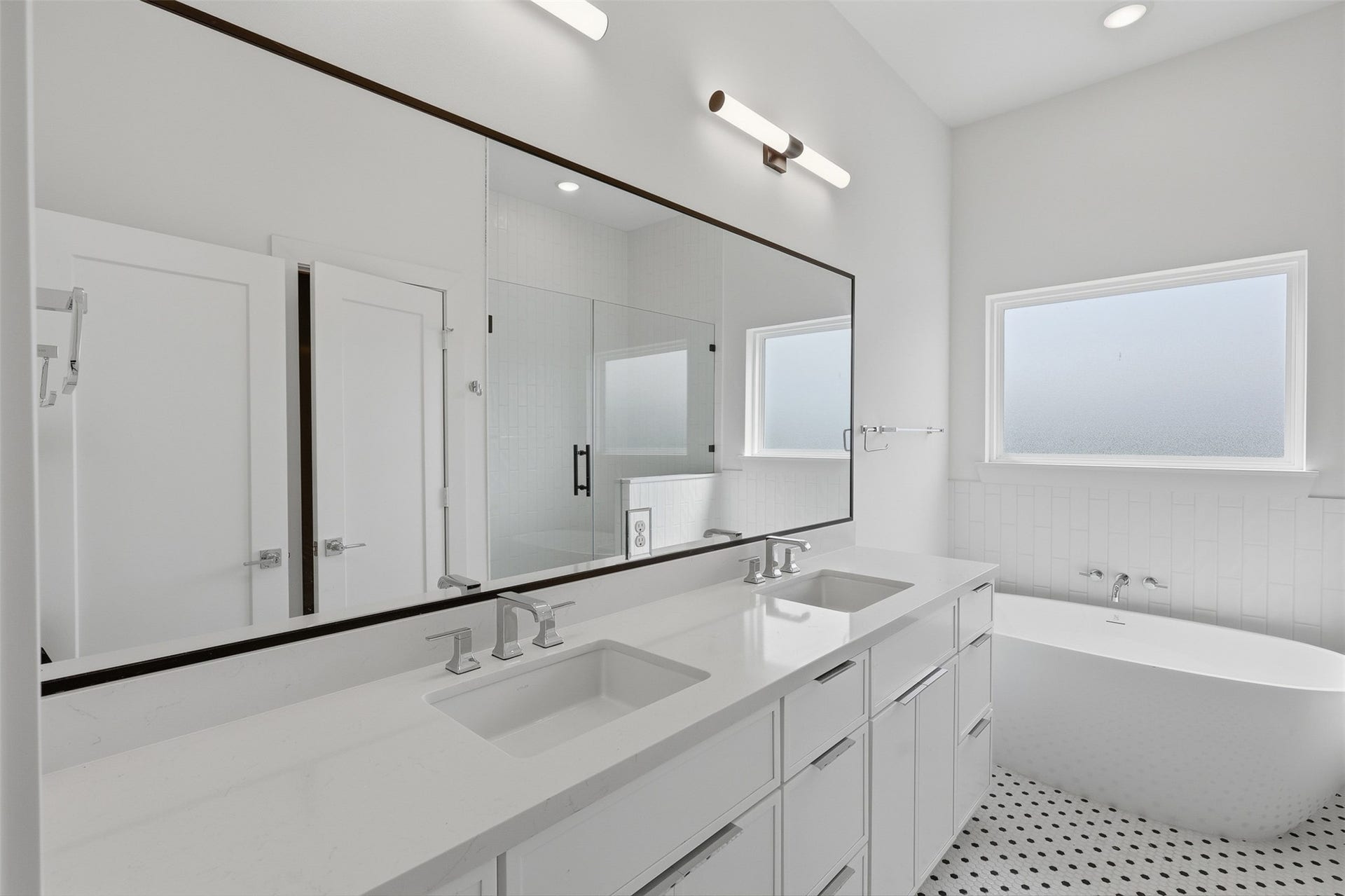 904 Kern Street, #C, Houston, TX 77009 A double vanity provides separate sinks and storage below.