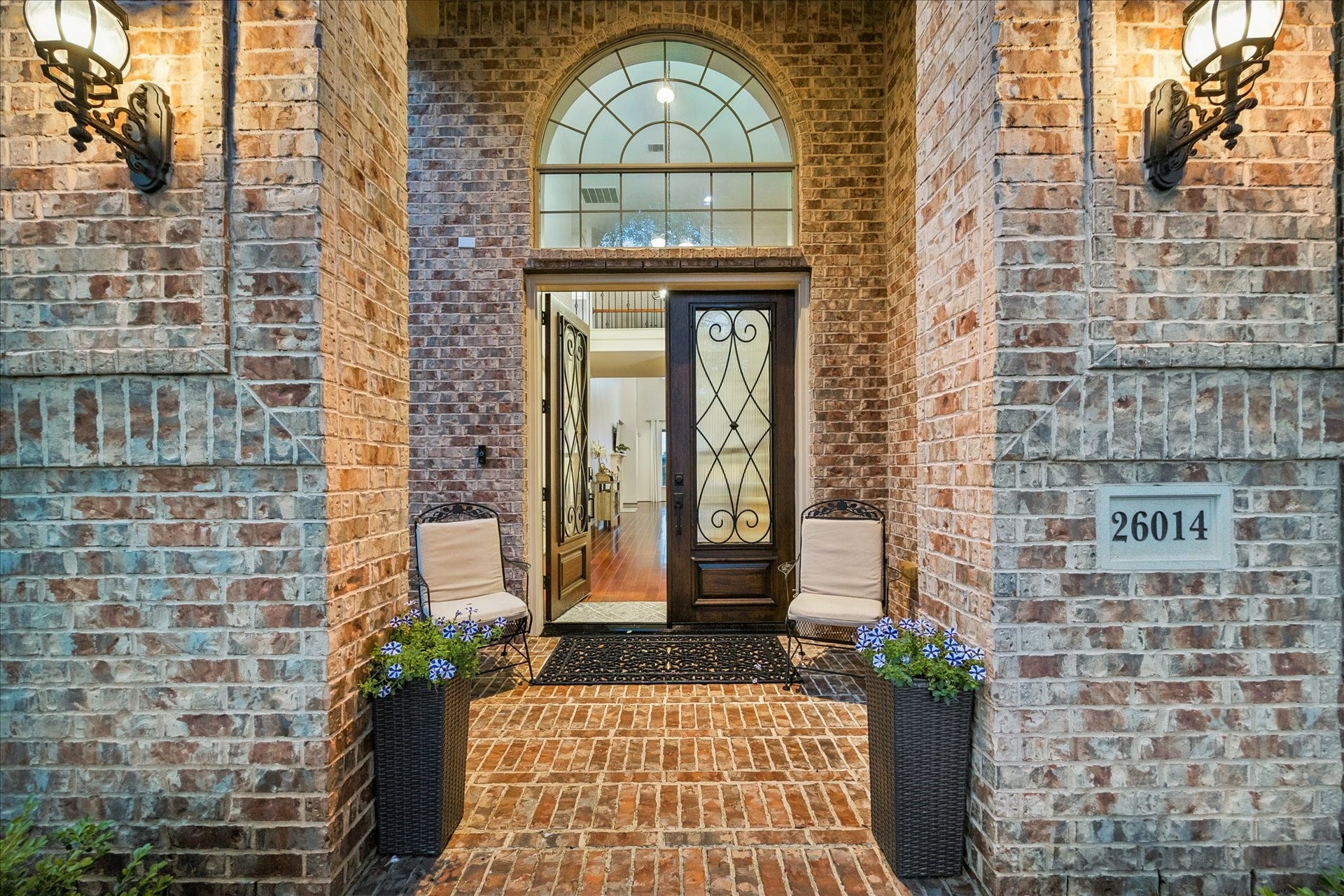 The front entry with it's sheltered porch.