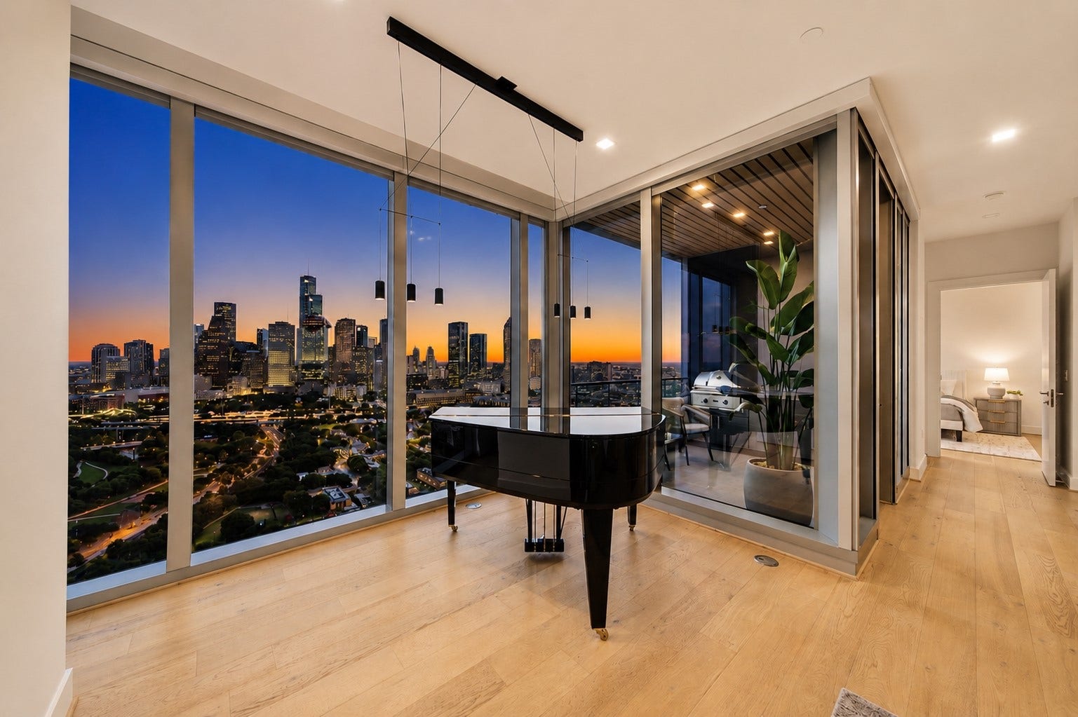 Enjoy breathtaking sunsets of the city from above.
