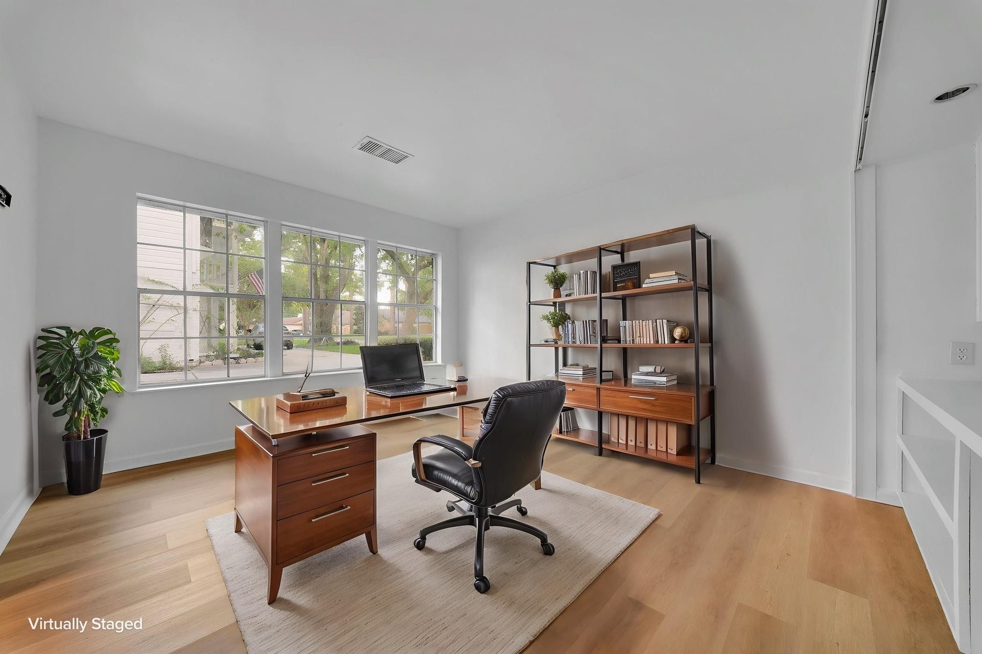 Extended area in the Primary Bedroom Virtually staged
