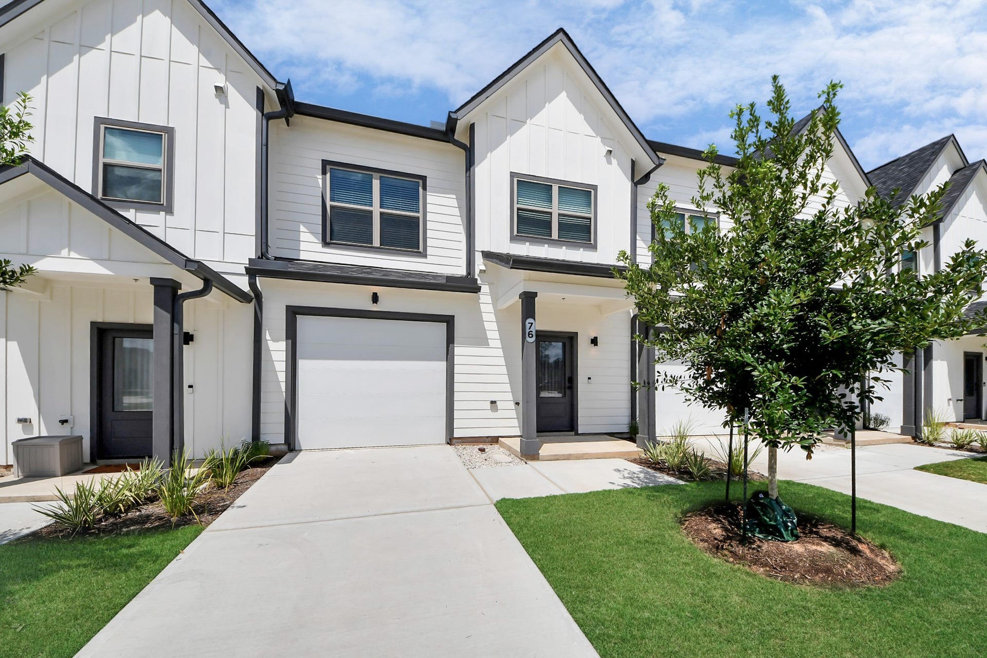 7711 Longmire Road, #199, Conroe, TX 77304 Welcome to an exclusive Gated Resort Style Community with a distinctive neighborhood feel that provides a maintenance free lifestyle.Nestled in Conroe offering 3 Bedrooms,2.5 baths Townhome,w/private back yard and Garage w/private driveway!