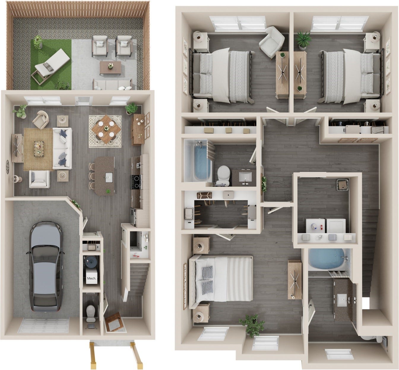 7711 Longmire Road, #199, Conroe, TX 77304 Cottonwood Plan
