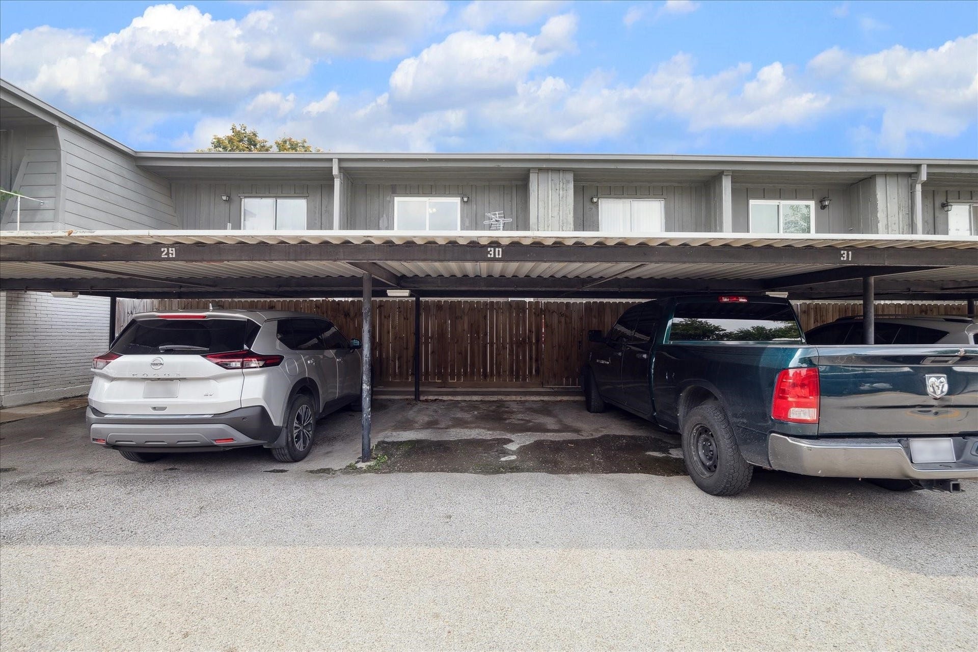 7821 Rue Saint Cyr Street, #55, Houston, TX 77074 Assigned covered parking space included.