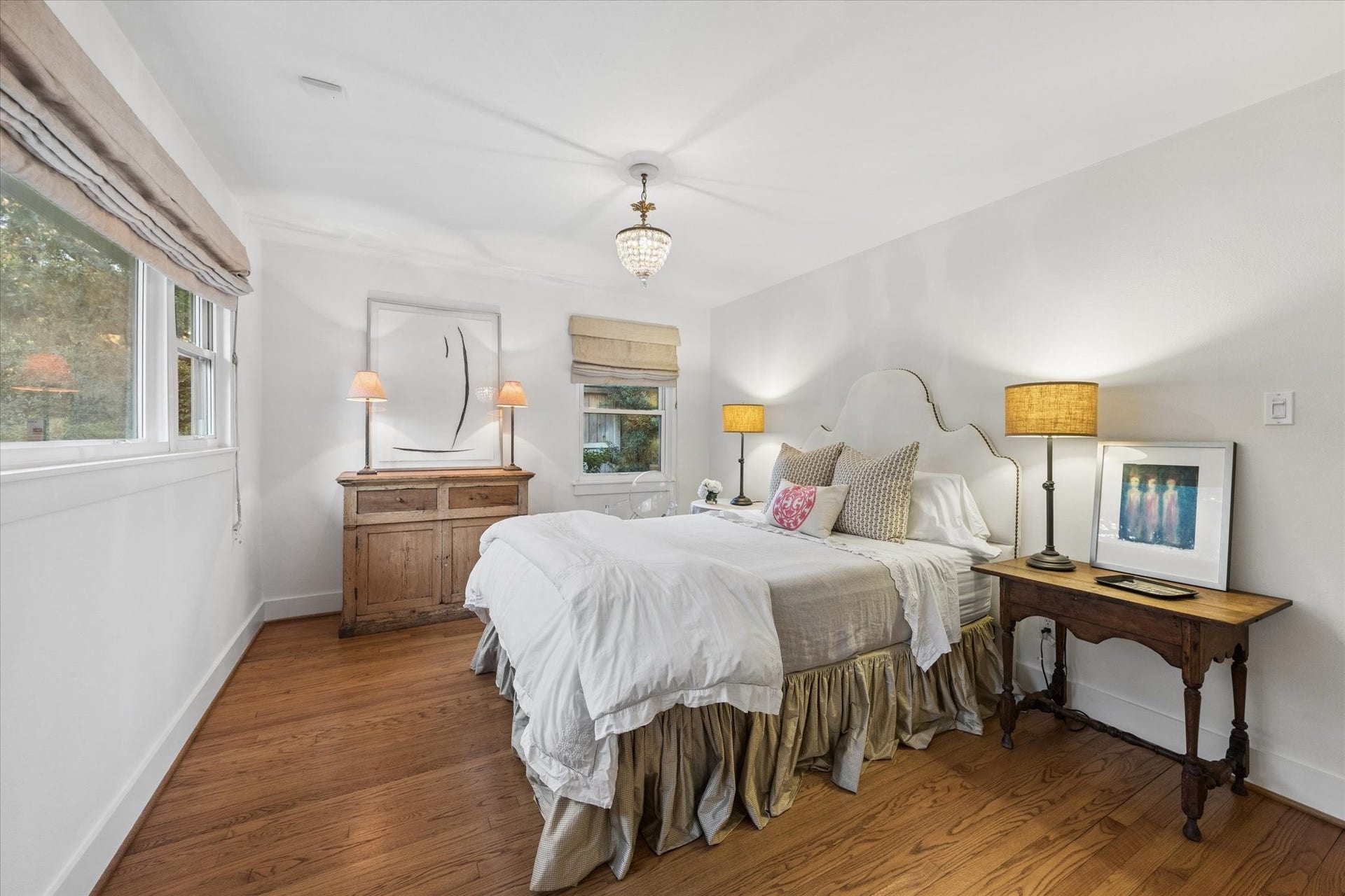 Secondary bedroom offers serene north and east window views.