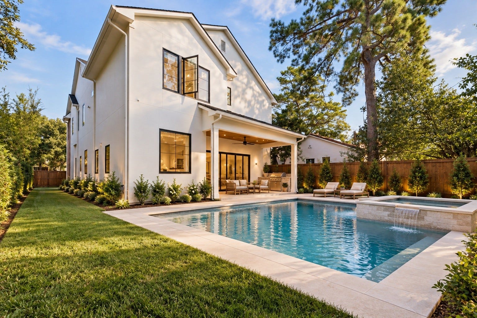 915 Lamonte Lane, Houston, TX 77018 Conceptual pool rendering. Pool not included; final design and placement subject to verification.