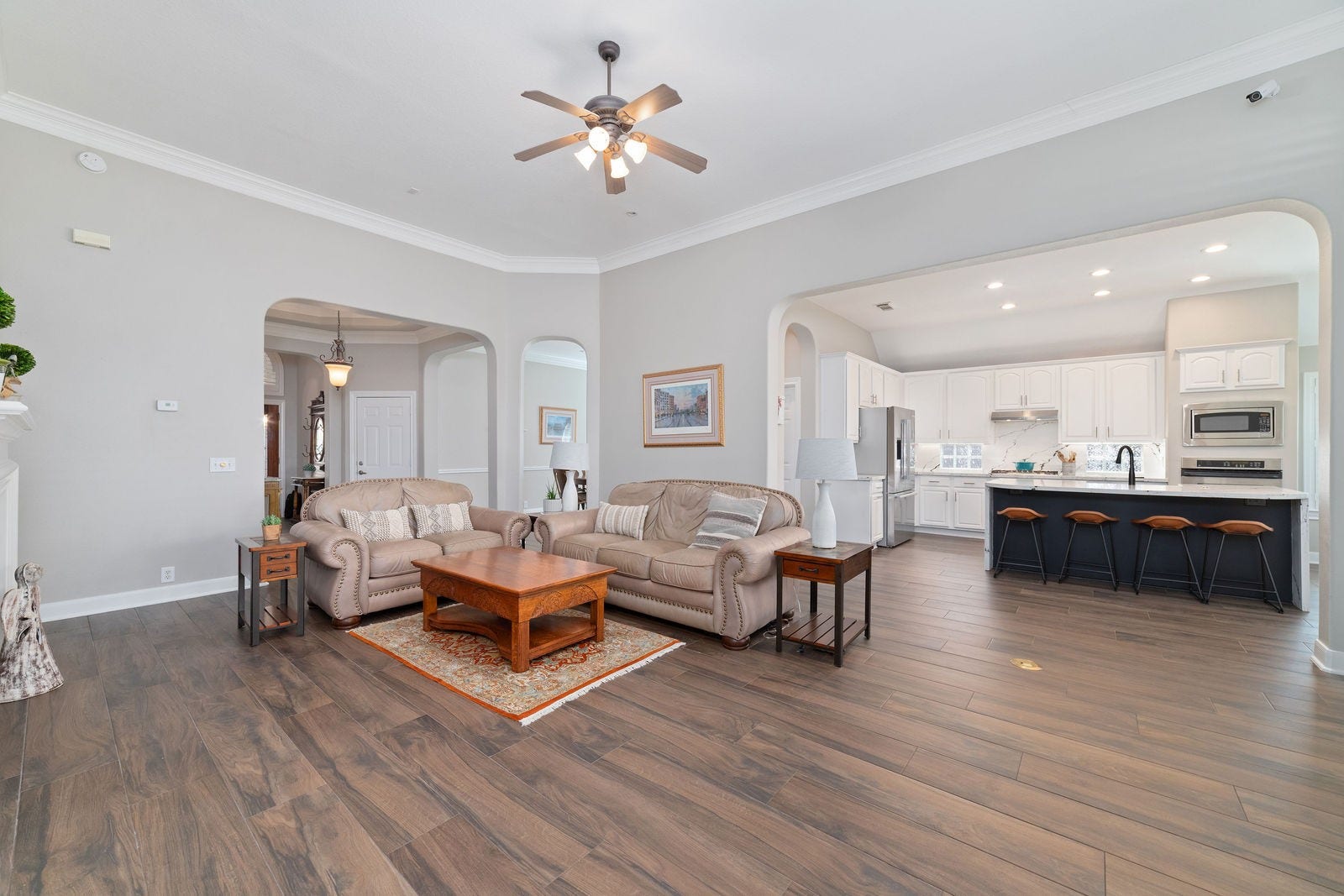 20611 Cypress Tree Lane, Spring, TX 77388 Living room looking back at kitchen