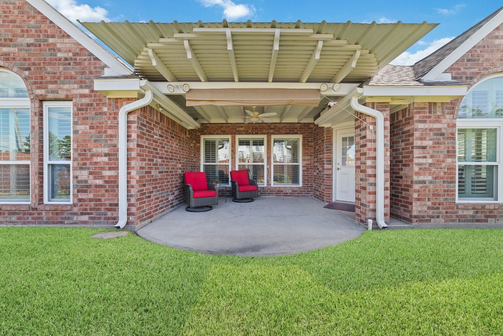 20611 Cypress Tree Lane, Spring, TX 77388 Back yard looking at covered back patio