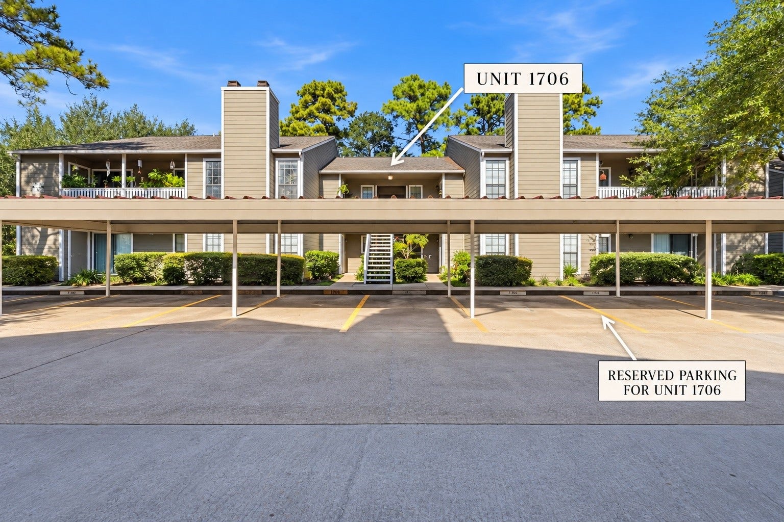 Convenient assigned parking area located near the condominium building with lots of visitor parking as well.